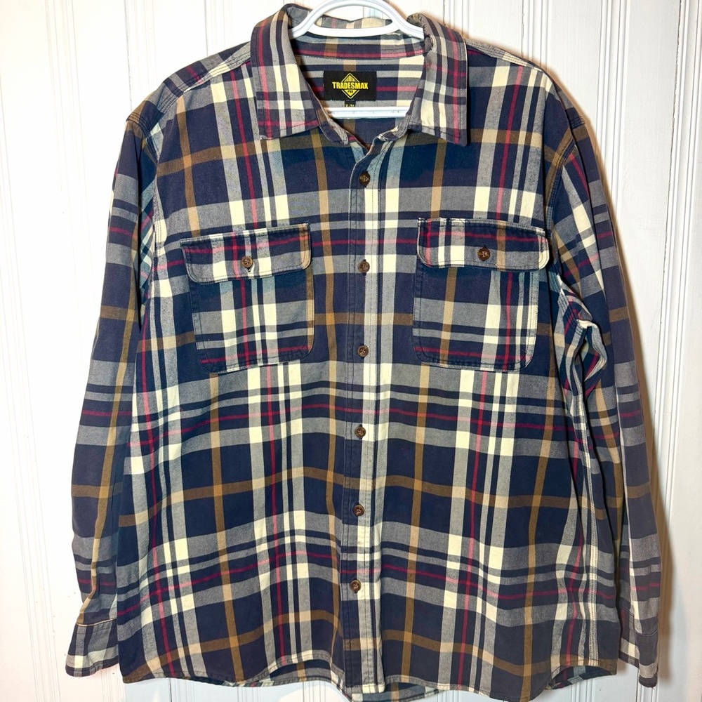 2 for $30 ⭐️ Tradesmax Pro Plaid Thick Flannel Shirt Mens XL